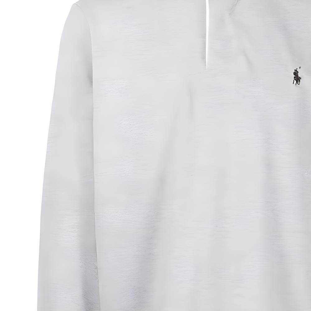 Polo Ralph Lauren SS22 Color Block Logo Вышитая рубашка поло с длинным рукавом на полпуговицы Мужская рубашка поло Серый 710717115-019