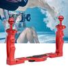 All Metal Dual Handheld Hand Grip Diving Flashlight Bracket Underwater Sports Camera Holder Stabilizer