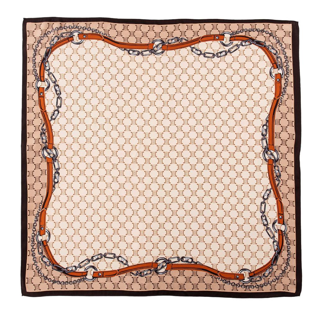 Mulberry Silk Scarf New Retro Winter Beautiful Ginkgo Printing Four Seasons Shawl Sunscreen Dual-purpose