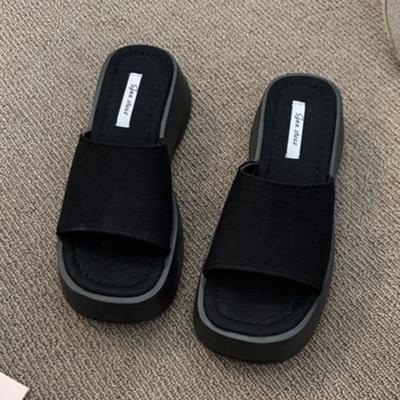 Мода 2025 Платформа Женские Балетки Тапочки Элегантная Черная Летняя Обувь для Женщин Классическая Мода Новые Тренды Сандалии Повседневные Zapatillas