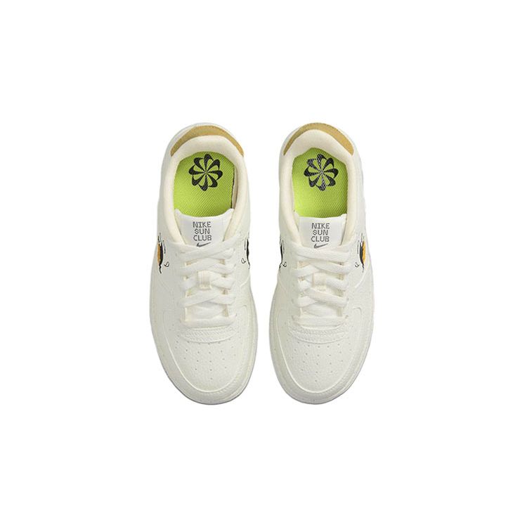 Nike Air Force 1 Low 07 LV8 Next Nature GS Sun Club — Детские кроссовки White Sharks Fin Sail Black Wheat-Grass DQ7690-100