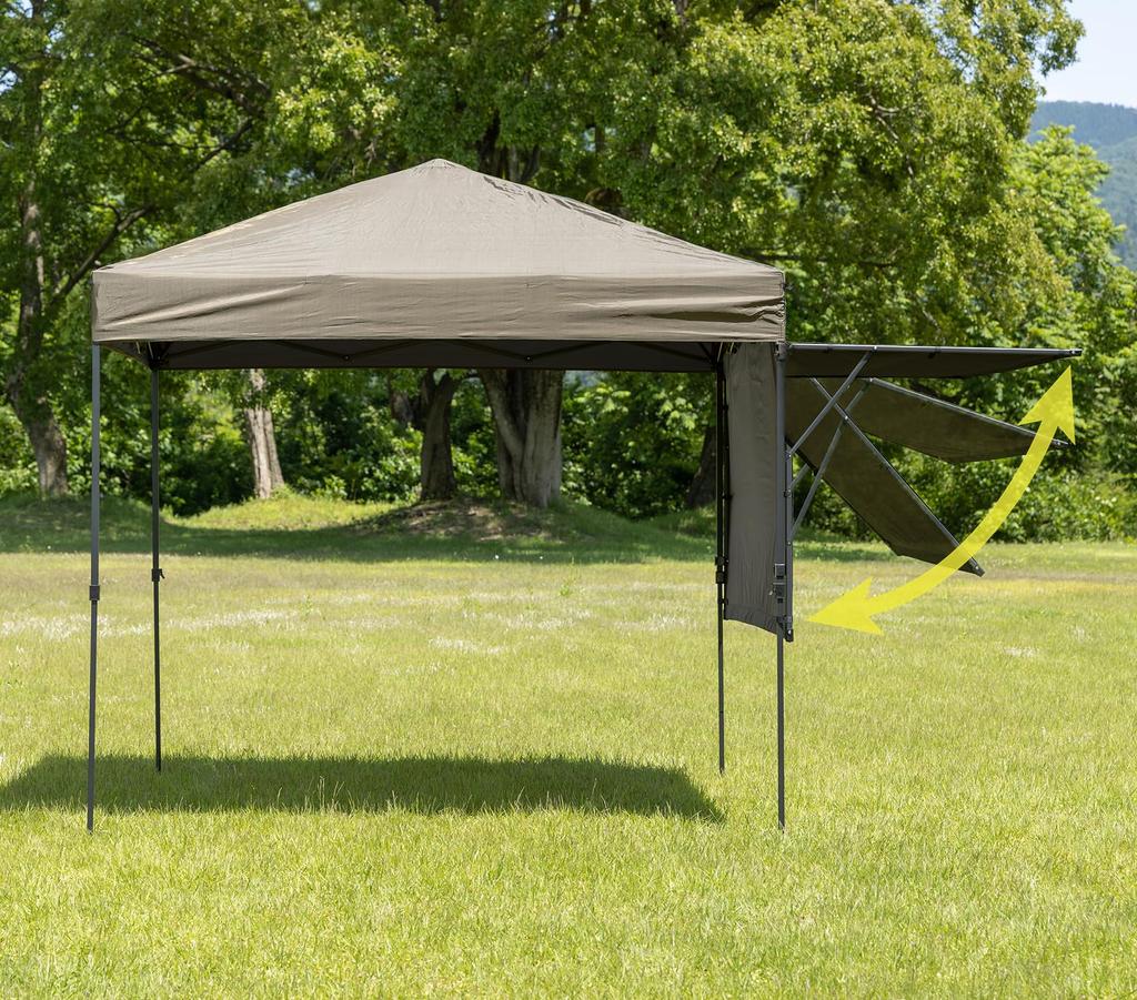 BUNDOK Awning Parts One-Action Tarp for 300, BD-558, 3m Wide, Black Coating