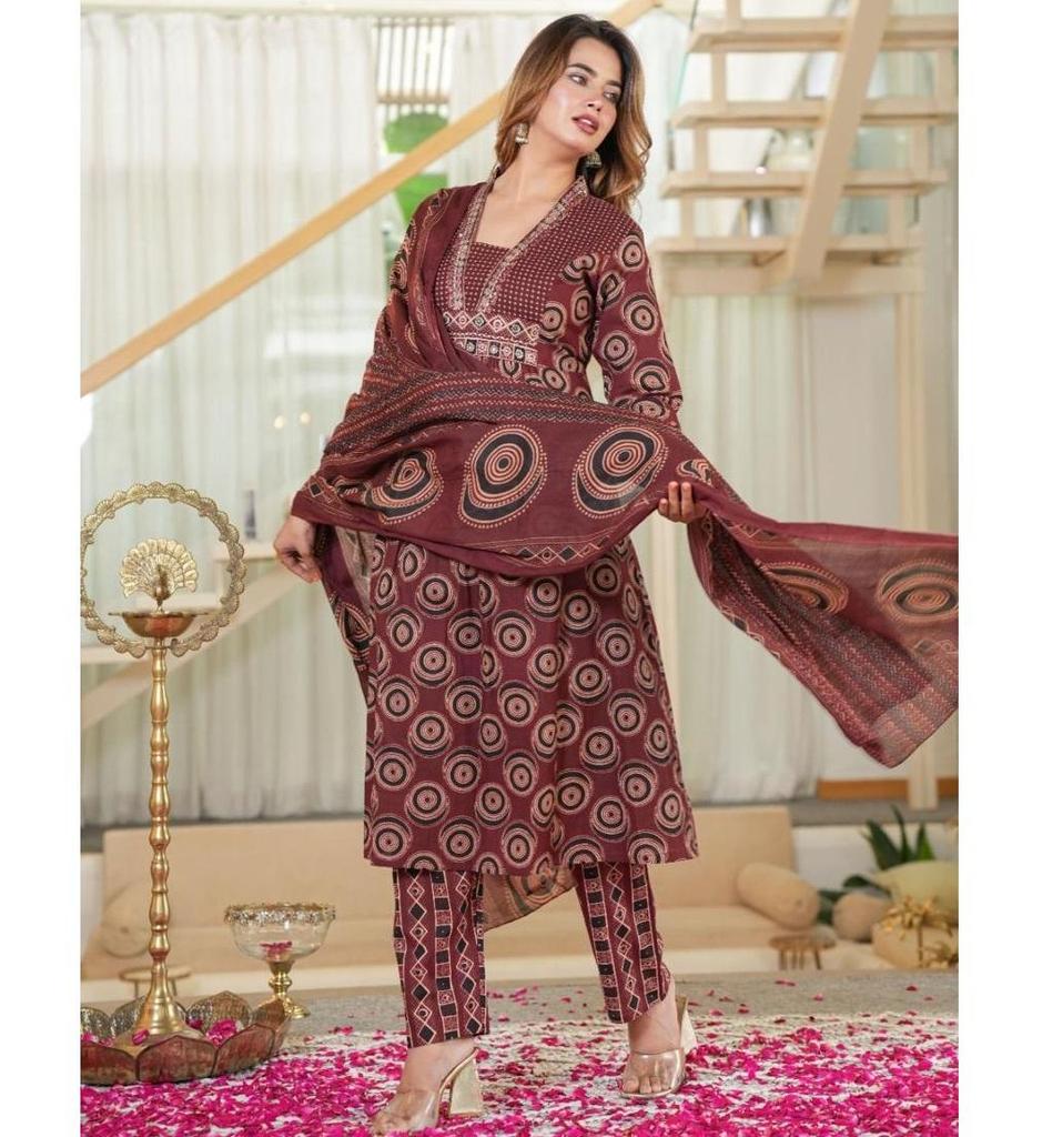 Индийский дизайнерский хлопковый набор курта, брюки и дупатта для женщин, болливудский топ, туника, курти, костюм сальвар