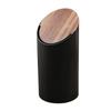 Garbage Can With Lid Swing Top Decorative Garbage Can Modern Wooden Covered Waste Basket Sleek Garbage Container For Kitchen