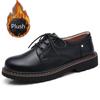 Black Lolita Shoes Flats Women Oxford Fur Loafers Female Leather Mary Jane Shoes Teen Girls School Shoes Non-slip Big Size 43