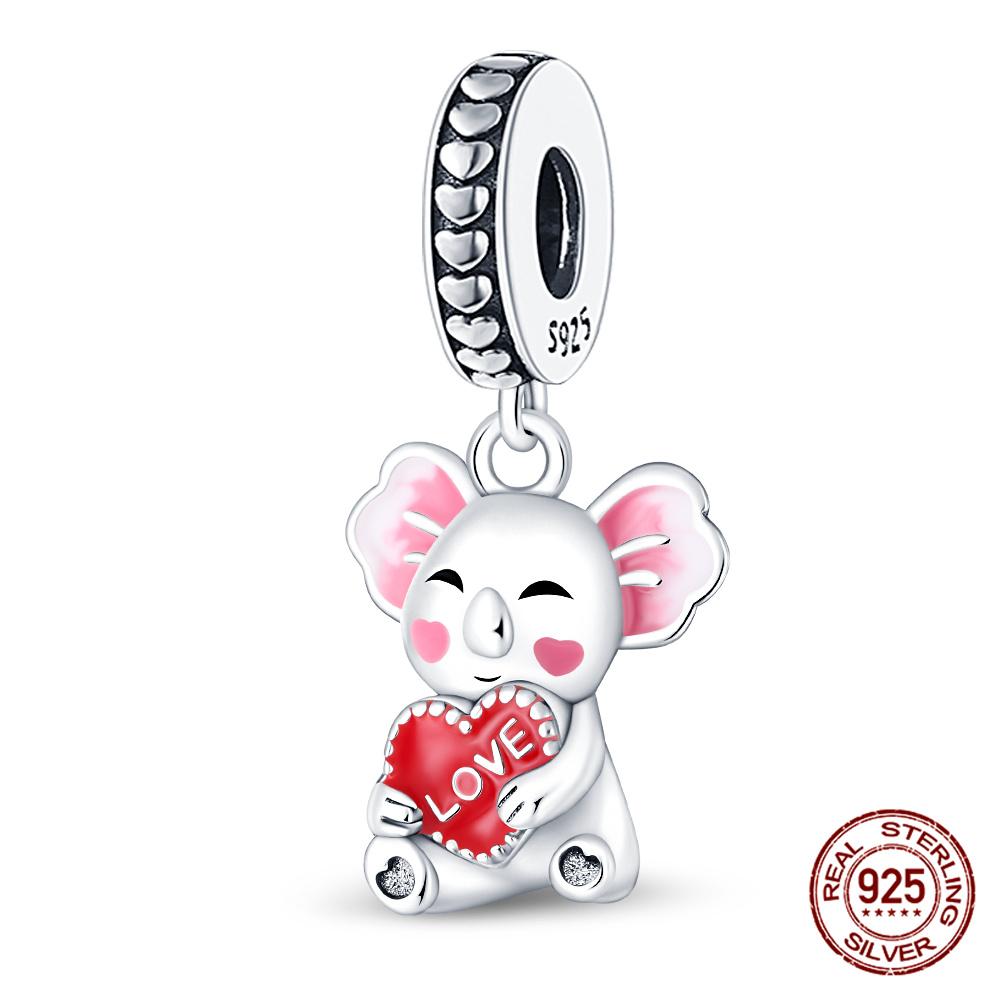 100% 925 silver Animal Series Bulldog Zebra Squirrel Charms Fit Original 925 Bracelet DIY Jewelry Making Women Gift