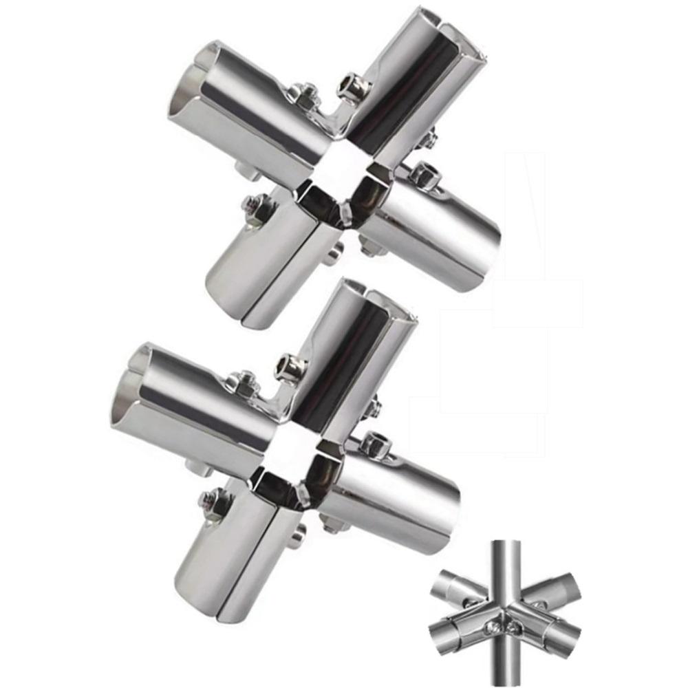 6 комплектов Т-образных зажимов, нержавеющая сталь, серебристый, трубные зажимы, внешний диаметр 1", 25 мм