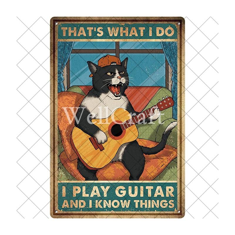 [ WellCraft ] Cat Reading Books Drink Wine  Pub Club Dercoration LTA-13222