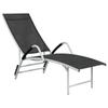 Day and Night - Day and Night Black Textilene and Aluminum Lounger
