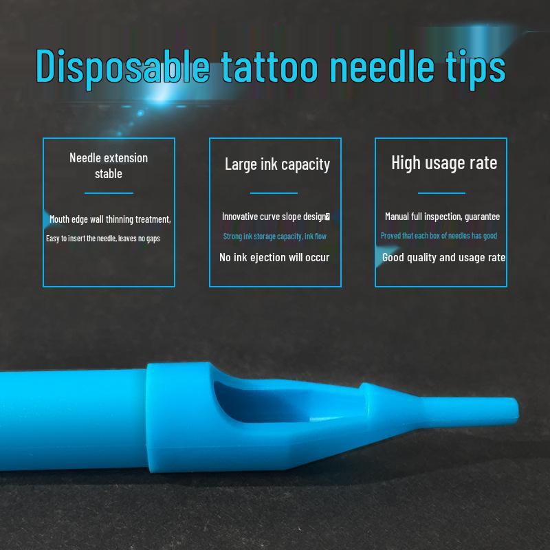 RT Round Tip Tattoo Nozzles: Disposable, Integrated Needles for Permanent Makeup & Shading Tools