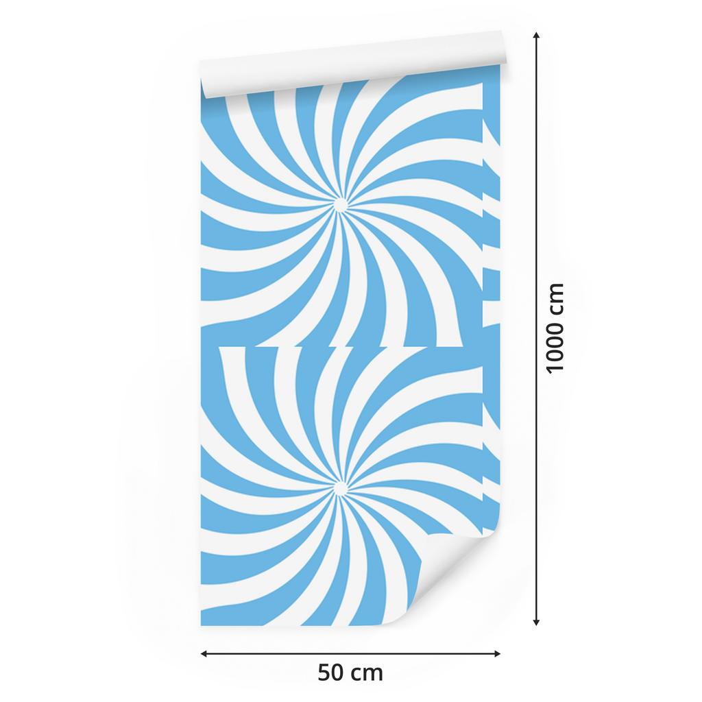 Hippie Azure Background Wallpaper for Living Room and Bedroom 50x1000