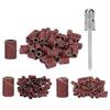 210pcs Brown Sanding Bands Nail Art Sanding Bands Replaceable Nail Sanders with Nail Drill Shaft