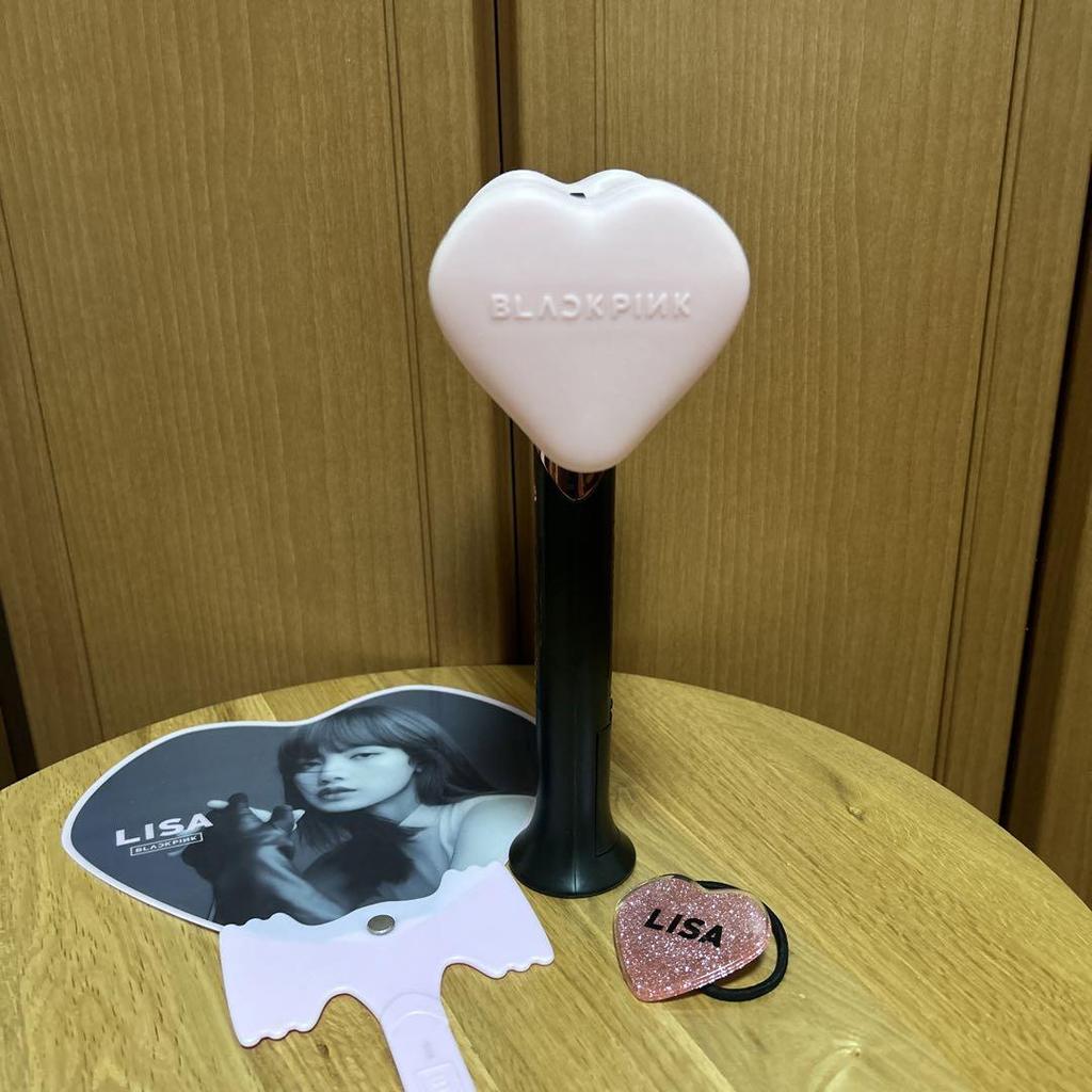 [USED] BLACKPINK LISA Light Stick with Hair Tie Fan