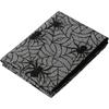 Large Halloween Tablecloth Black Polyester Fabric Spiderweb Pattern 248 X 114 Cm Decoration