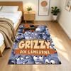 Grizzy & Lemmings Carpet Suitable for Kitchen Outdoor Living Rooms Entryway Anti-slip Rug Anime Office Decor