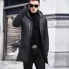 Sheepskin Down Jacket Hooded Genuine Leather Jacket Men's Casual Thickened Leather Windbreaker
