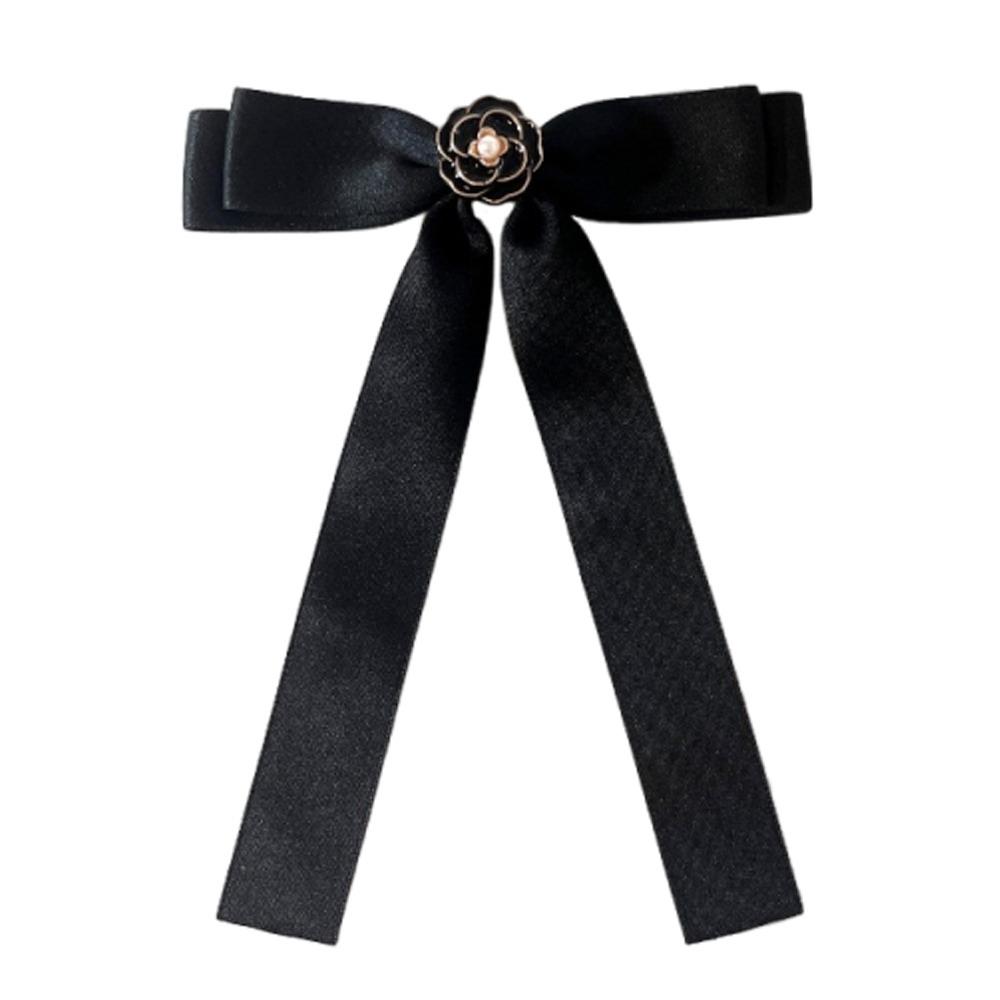 Rhinestone Shirt Brooch Simple Collar Texture Bowknot Accessories Bow Tie School Student