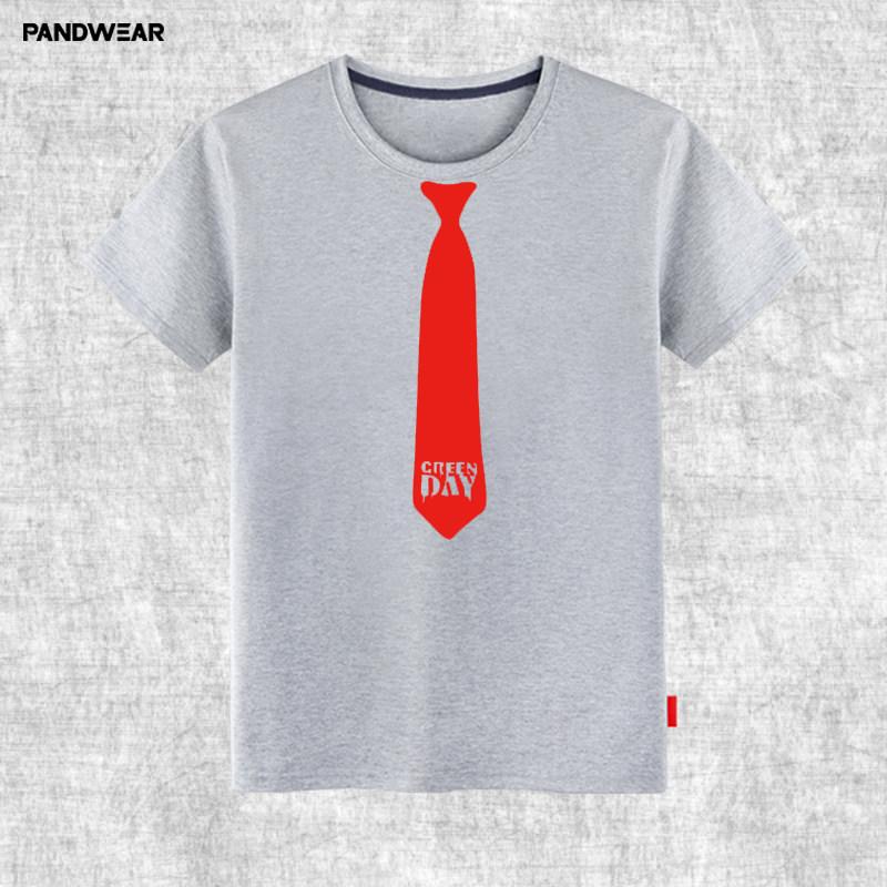 Green Day Tie Cotton Printed Personalized Round Neck Short Sleeve Summer New Unisexs and Womens Fashion Loose Trendy Tshirt
