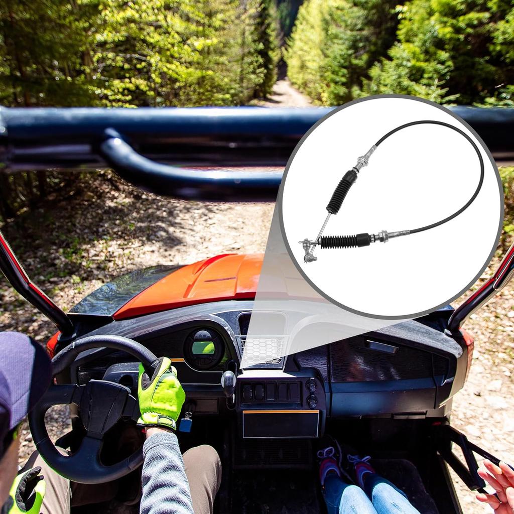 Shifter Cable Gear Selector Shift Cable - UTV Trans Shifter Cable - for Polaris RZR Razor 800 (all Models) 2008-2014 UTV Metal Black - 1 PC