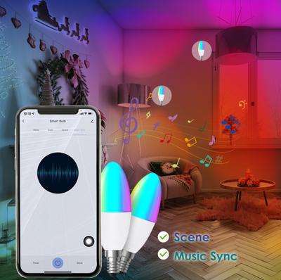 5 Вт Zigbee Smart Lamp Голосовое управление Smart Light Bulb для Alexa Google Home Yandex Alice Rgbcw E14 Led Bulb Smart Home Tuya Zigbee