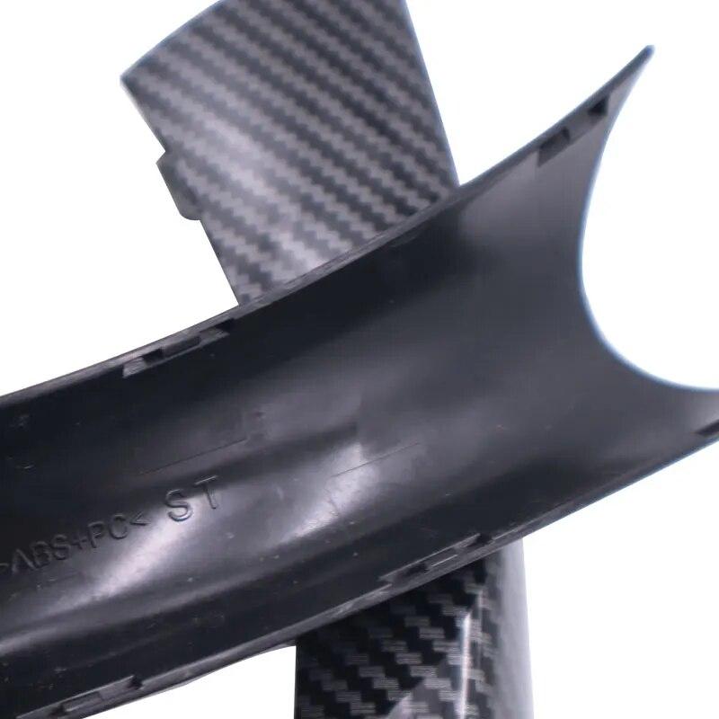 LHD Car Styling Door Panel Grab Handle Covers Carbon Fiber Texture Armrest Protective Trim For BMW 3 Series E90 E91 318 320 325