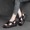 Мода 2025 Лето Новые Женские Туфли Сандалии Толстый Каблук Роскошный Дизайнер Женские Танкетки Платформа Повседневная Обувь на Платформе Плоские Сандалии