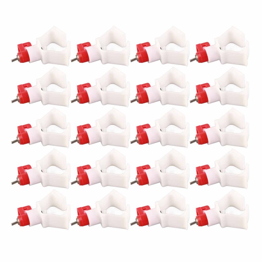 20Pcs Square Tube Automatic Poultry Drinker Drinking Nipple Farm Accessories for Chicken Use