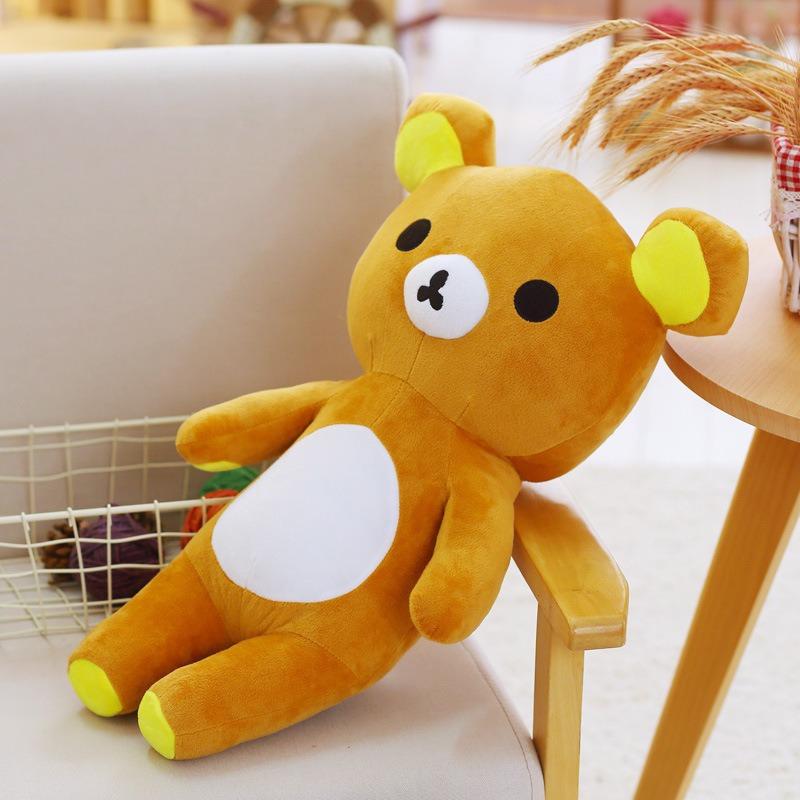 20/35 см Кавайная плюшевая игрушка коричневый медведь Мультяшный милый длинный плюшевый медведь Подушка для сна Подарок на день рождения для девушки