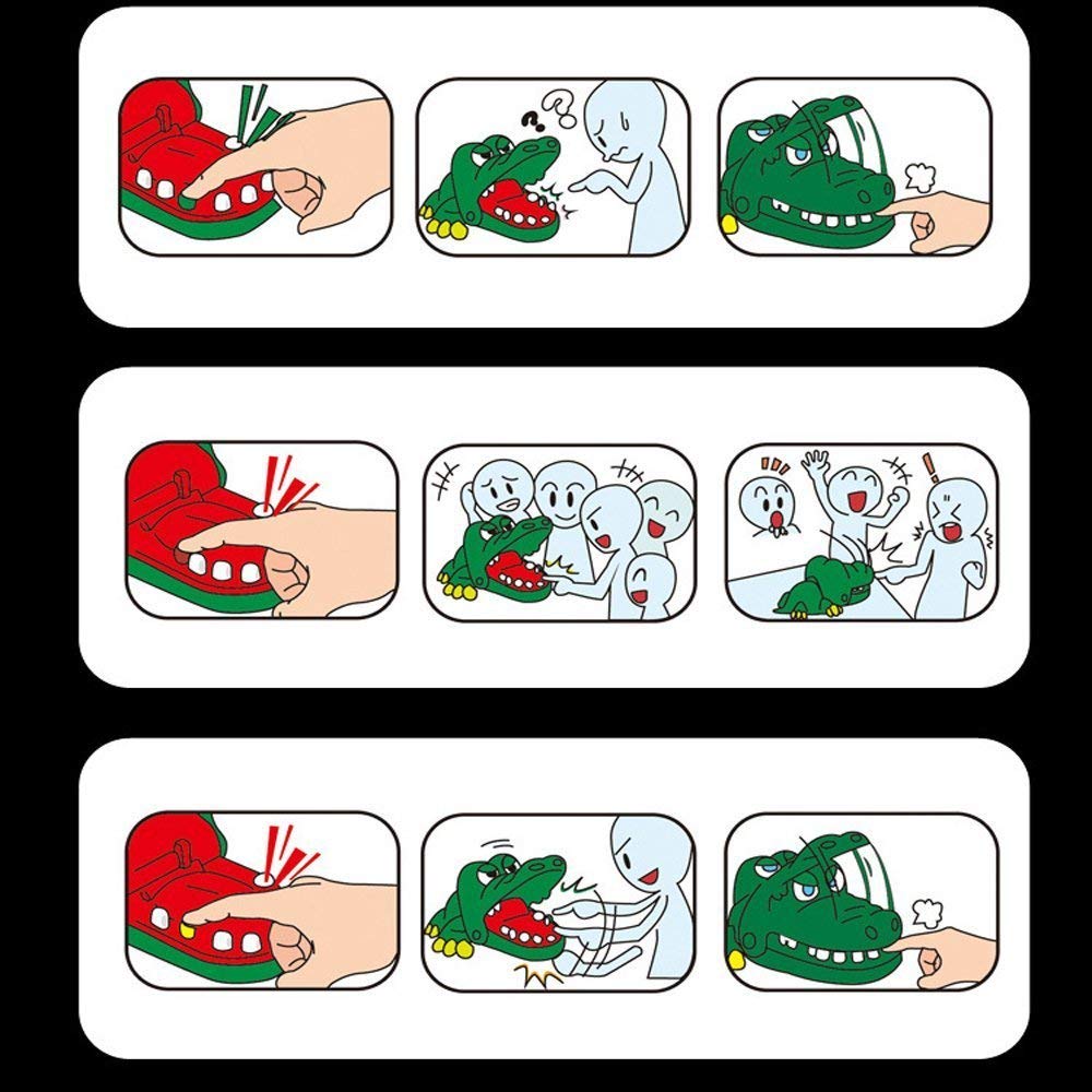 ZOMTOP Болезненный Кризис Случайный Кусающий Крокодил Крокодил Паника Рот Зубы Кусающий Кариес Лотерея Наказание Без Батарей Новая Игрушка для Вечеринки Крокодил,