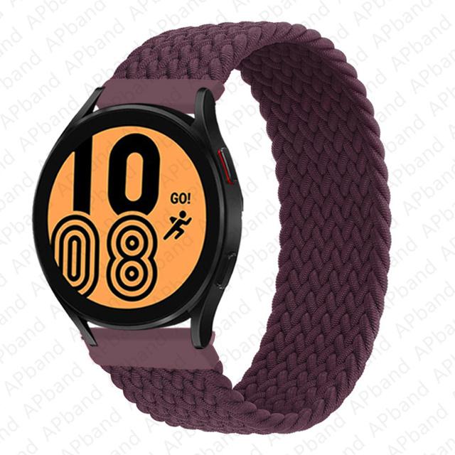 20 мм 22 мм ремешок для Samsung Galaxy watch 6 7 4 5 pro active 2 Gear S3 плетеный браслет solo loop ремешок Huawei watch GT 2 3