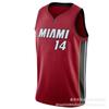 Баскетбольная форма Miami Heat 13 Тайлер Хирро 14 Дуэйн Уэйд City Edition Вышитая Хлопковая Командная Спортивная Одежда