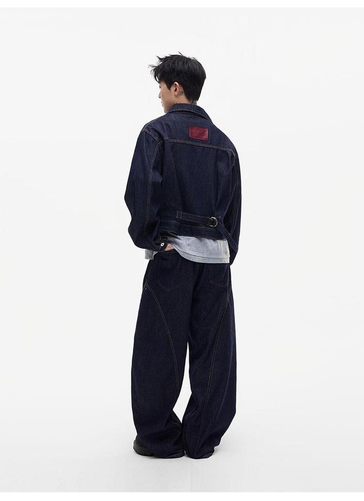 Unisex High Street American Style Denim Jacket—Trendy, Loose-Fit for Spring and Autumn