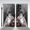 Чехол-бумажник с откидной крышкой из кожи для Samsung Galaxy S25 Ultra, чехол для Samsung S25 Ultra SM-S938B, задняя крышка с принтом, Coque Fundas