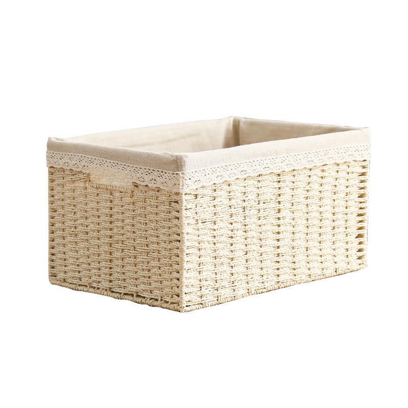 Плетеная настольная корзина для хранения закусок, игрушек и всякой всячины