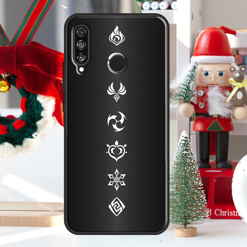 Чехол Genshin Impact Elements для Huawei Nova 7i 8i 11i 12i 12s Y73 Y70 Y90 Y60 Y72 Y61 Y91 9 10 SE P30 Pro P40 Lite