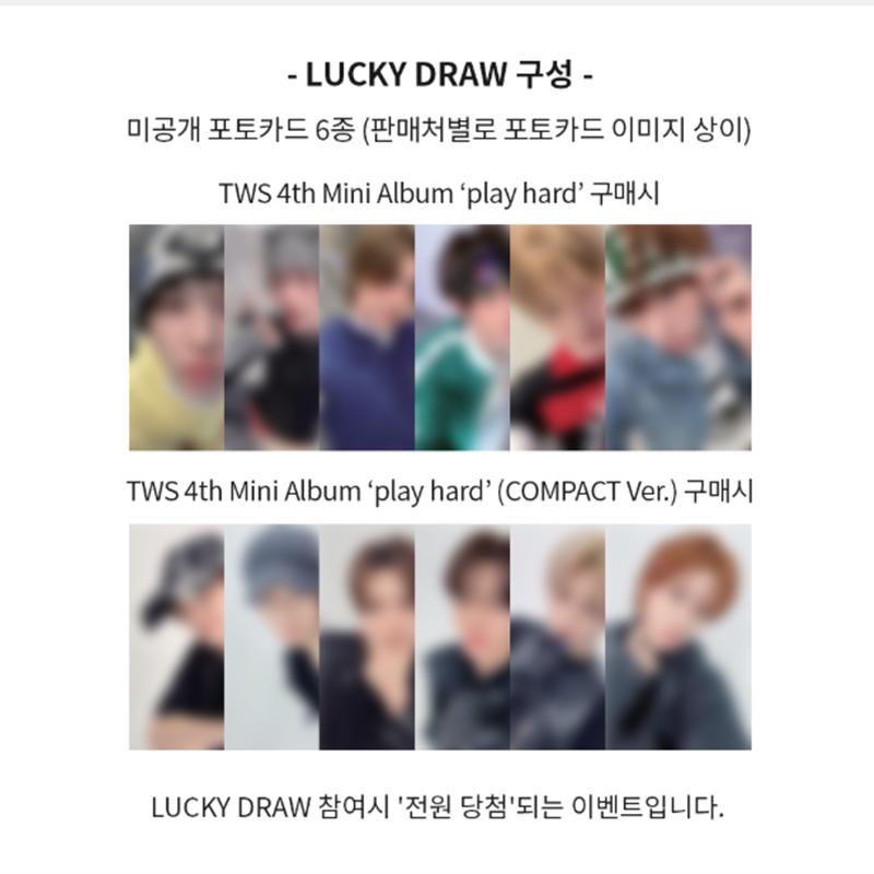 [Предварительный заказ] (ЛОТЕРЕЯ) TWS - 4-й мини-альбом [play hard]  (КОМПАКТ вер.)