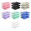 3 Tier Stackable Letter Tray Desk Paper Organizer Plastic File Document Storage Rack for Home Office School