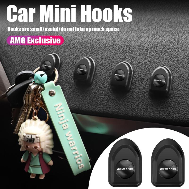 NRZV5 For Mercedes Benz AMG Car Hook Portable Mini Hook-An invisibl Storage interior Accessories  Car Decal W214 W205 W204 W206 W213