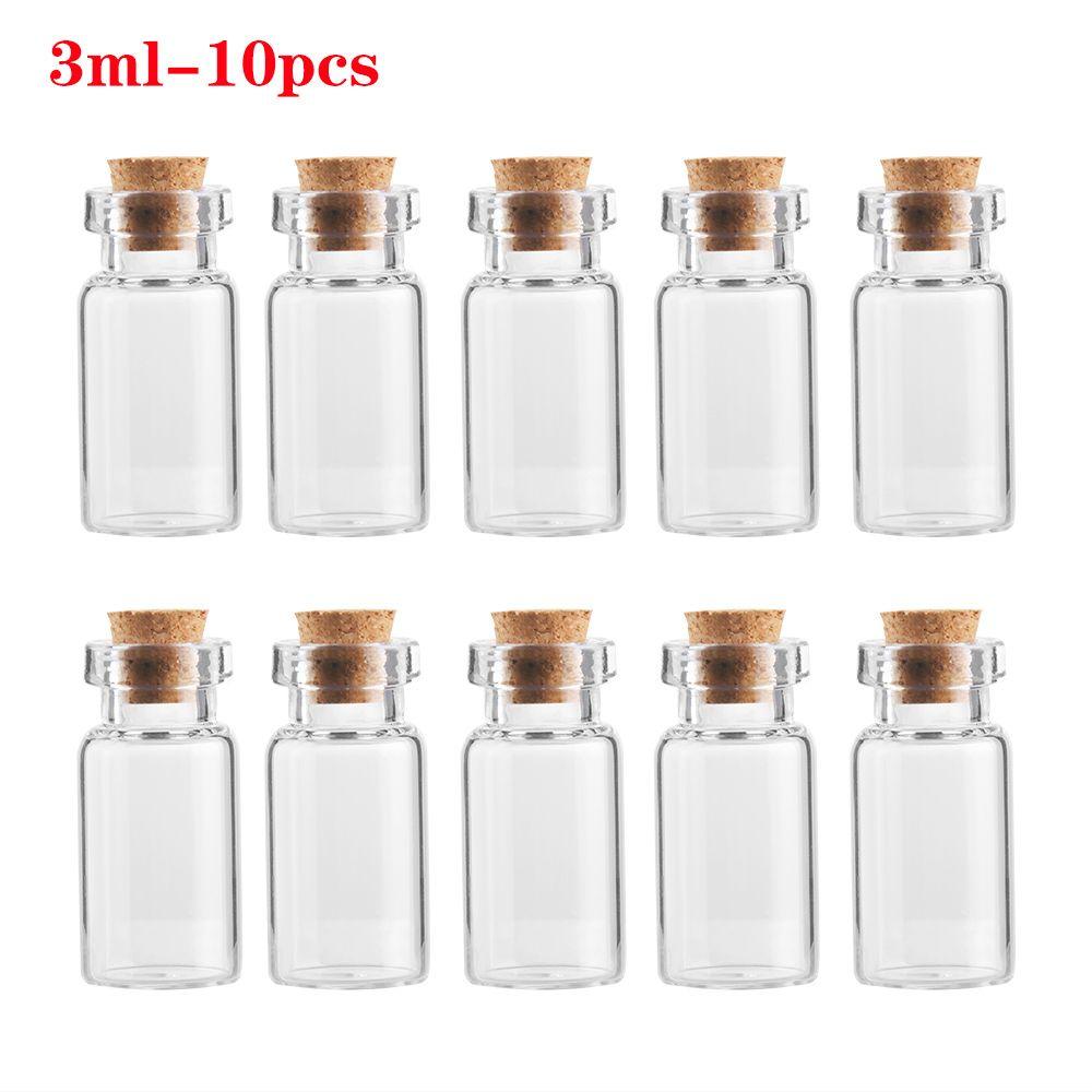 Флаконы Стеклянная Бутылка Пустые Мини Контейнеры Прозрачные Бутылочки для Сообщений с Корковой Пробкой Крошечные Маленькие