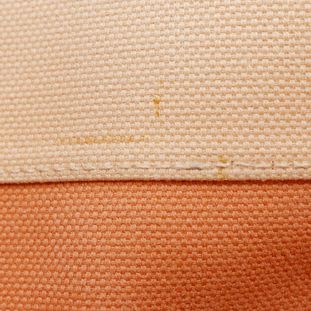 HERMES Bora Bora PM Handbag Orange canvas Women Used