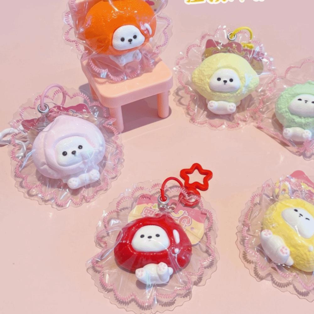 Food-Grade Silicone Fruit Series Squeeze Toys Fruit Series Squishy Pendant Bag Decoration
