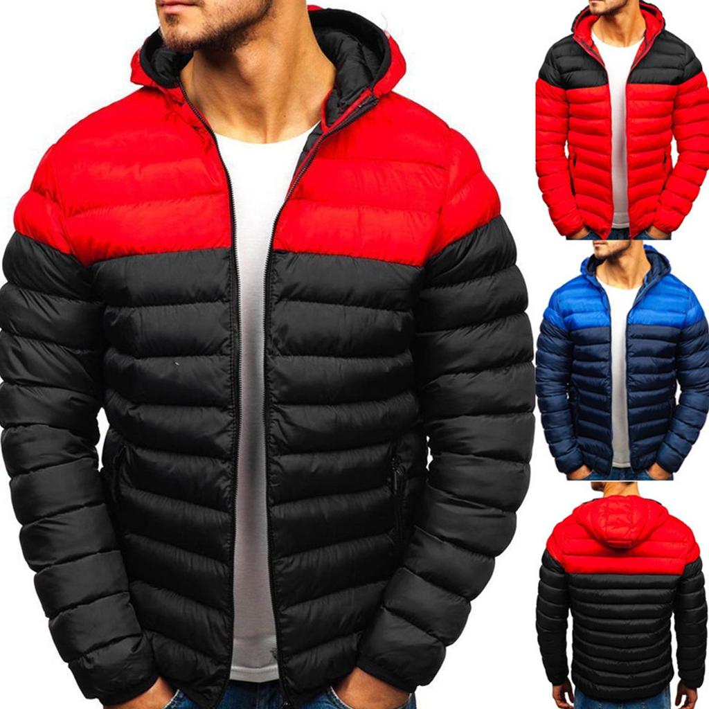 European And American Winter Men's Thick Cotton Padded Clothes Casual Hat Coat Cotton Padded Jacket
