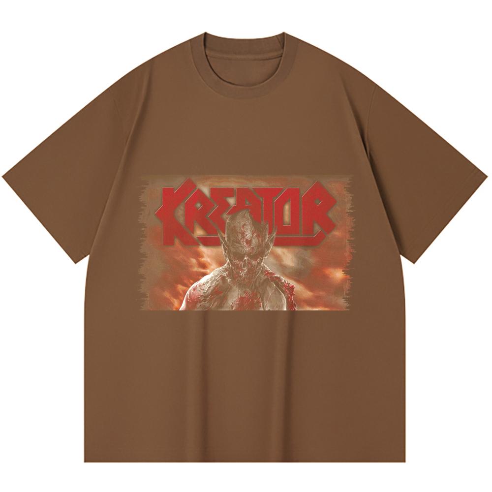 Хлопковая футболка плотностью 230 г/м² 100% Хлопок Heavy Metal Футболка с принтом рок-группы Популярная музыка Унисекс Тяжелая хлопковая футболка