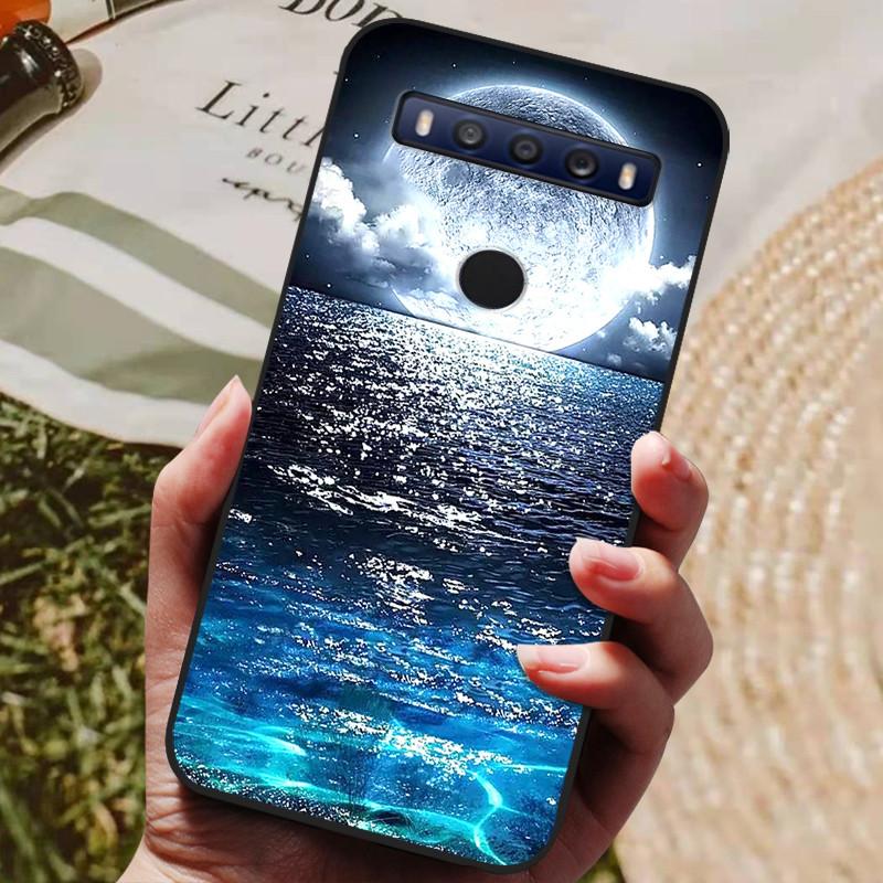 Чехол для TCL 10 SE Черный ТПУ Силиконовый Чехол Для Телефона TCL 10SE Чехлы tcl 10se T766H T766J T766U T766A Fundas Бампер Мраморный
