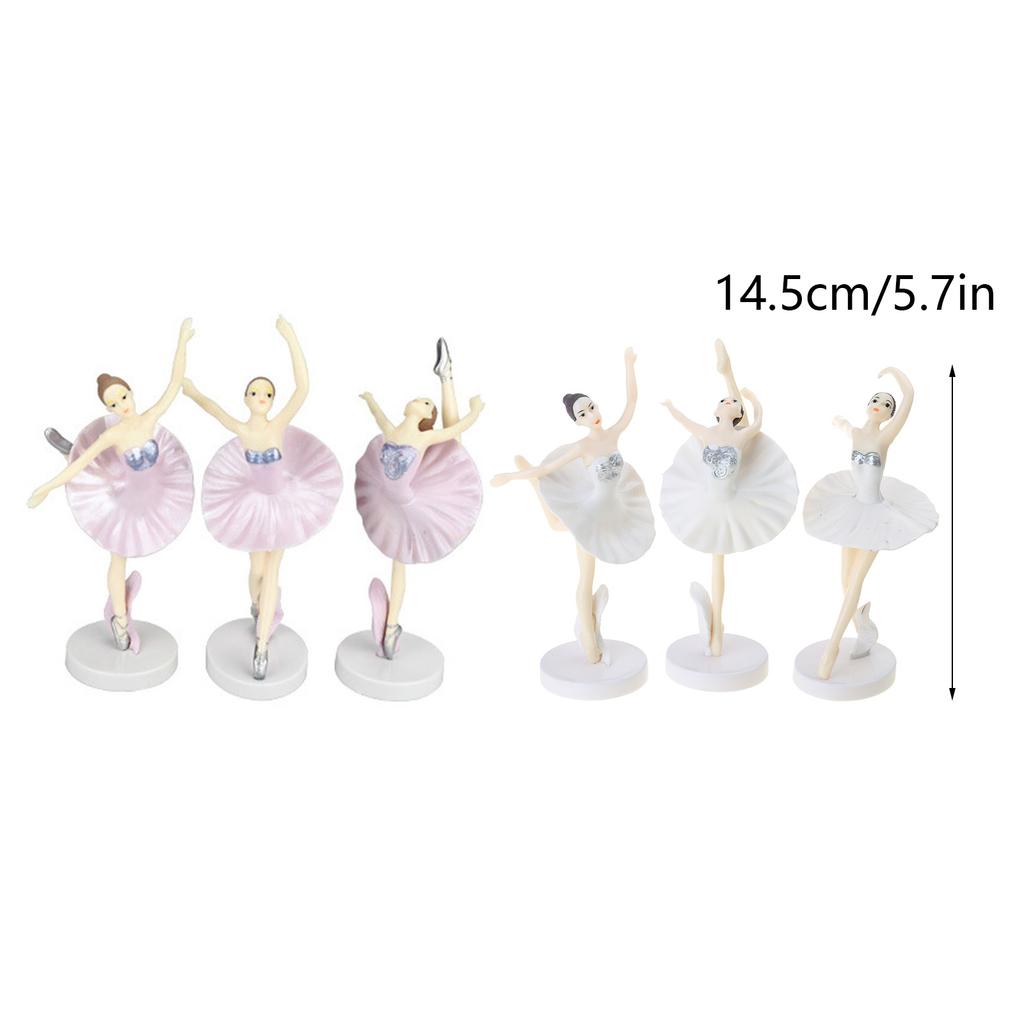 Charm Ballerina Cake Decoration Set Perfect for Ballet Party Favors Supplies Pink Ballet Girl Figure Cake Decoration