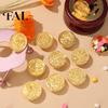 Retro Sealing Wax Head 10 Pcs Seal Stamp Replacements, Vintage Flower Pattern Stationery Tool Brass Heads for Envelope, Invitations, Wedding,