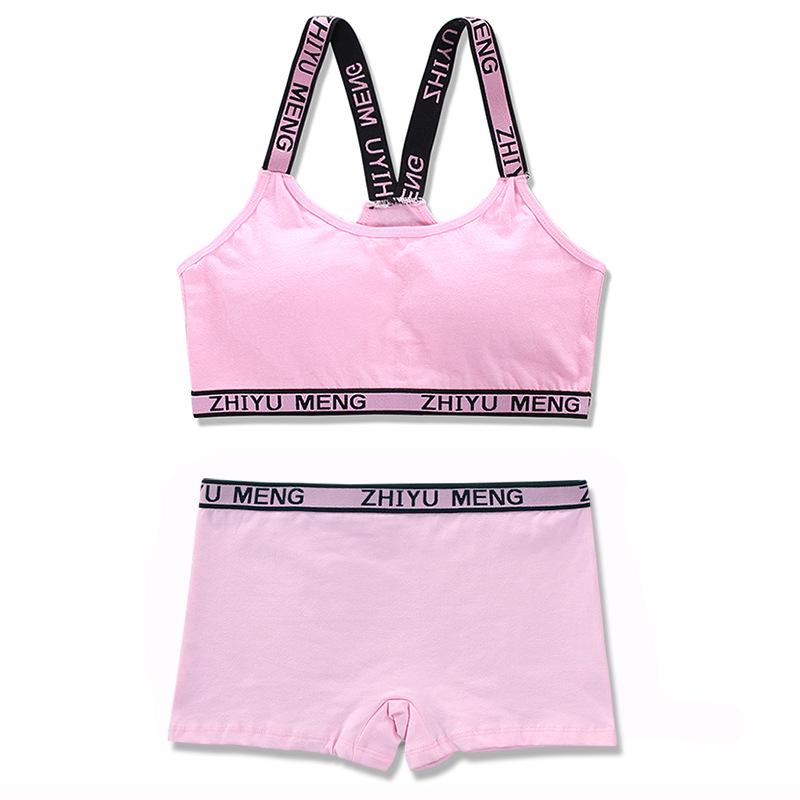 Нижнее белье для девочек-подростков Комплекты хлопкового нижнего белья Детские спортивные бюстгальтеры для девочек Бюстгальтер для студентов для подростков