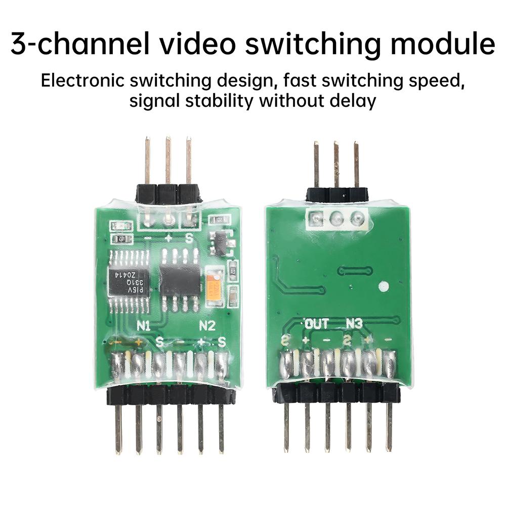 2-3 Channel Video Switcher Module 3 Way Video Switch Unit Video Switch Device DC5-12V for RC FPV Camera Drone Transmitter