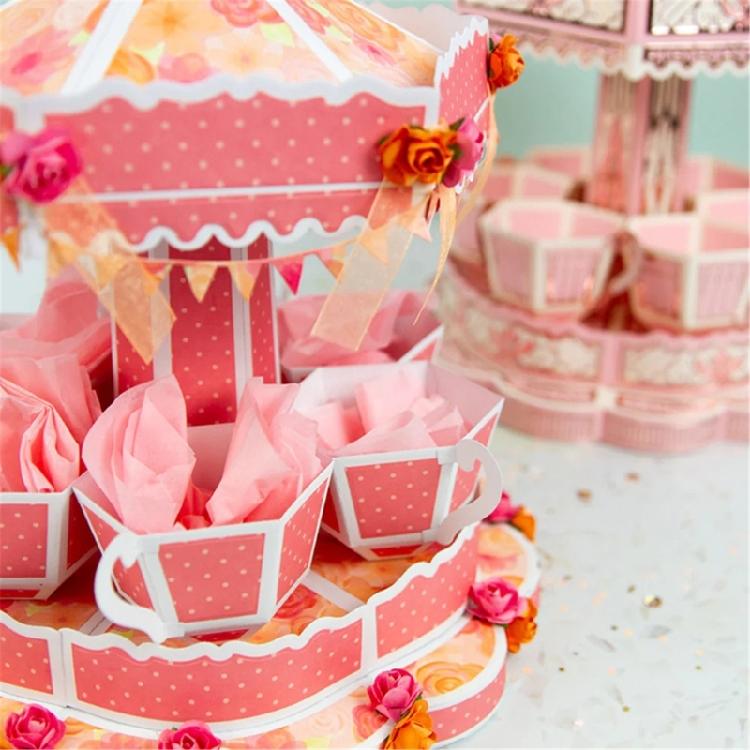 3D вращающаяся чашка Металлические штампы Шаблоны Формы Трафареты для тиснения Вырубки для скрапбукинга Изготовления открыток Украшения