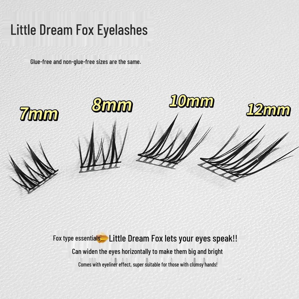 HERORANGE Накладные пучки ресниц Dream Fox без клея – Натуральные, Густые, Эффект «Лисий глаз» для начинающих